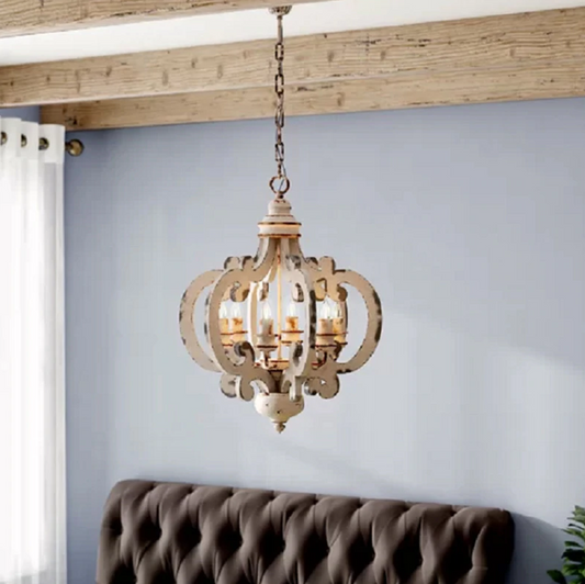 distressed chandelier