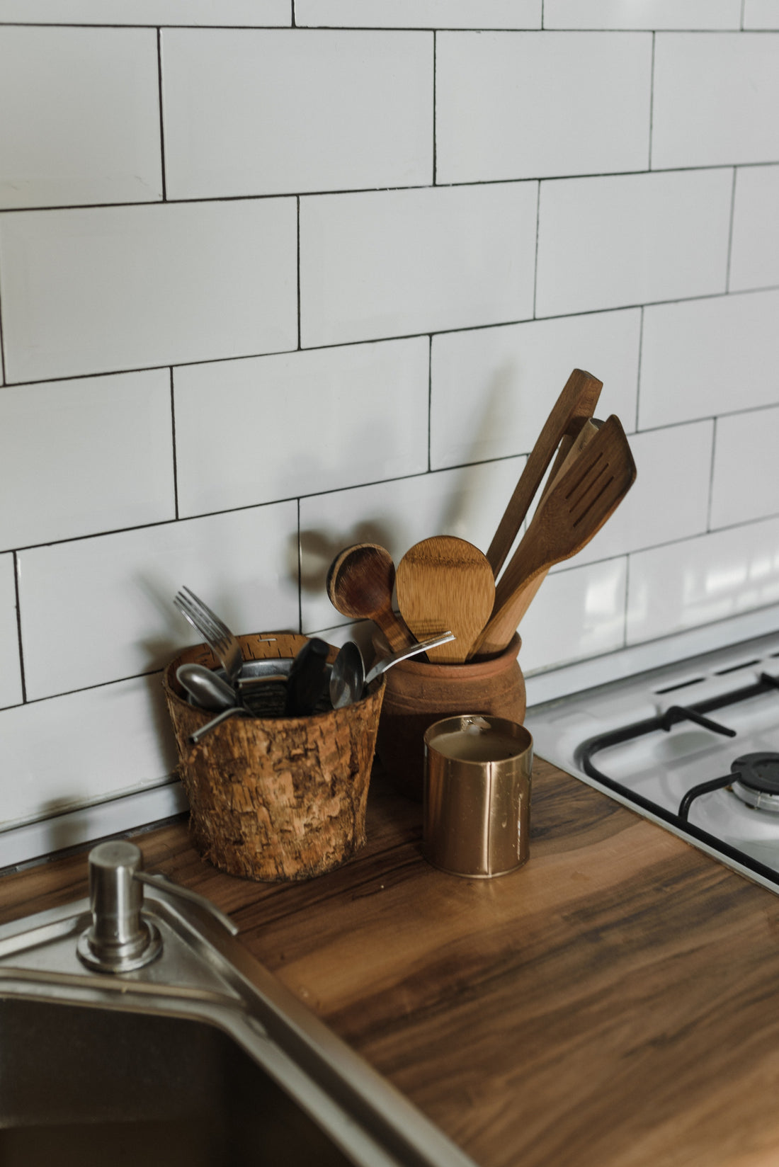 wooden kitchen utensils
