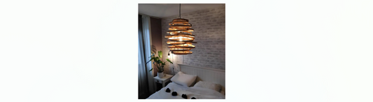 reading nook rattan chandelier