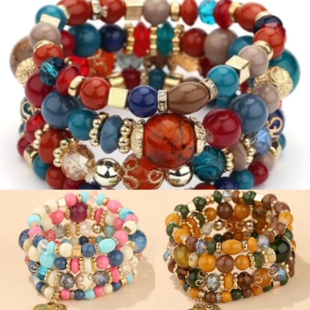 3 bead bracelets