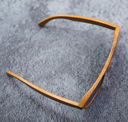 bamboo sunglasses-top view