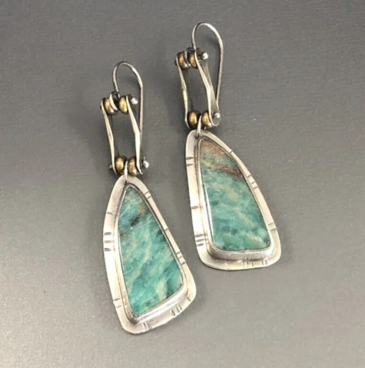 bohemian turquoise earrings in light