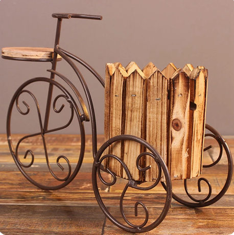 bicycle planter -back view