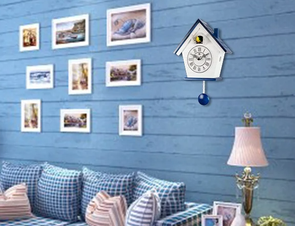 cuckoo clock hanging on lr wall