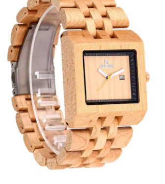 chunky wood watch