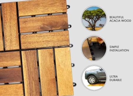 hard wood tiles for patio