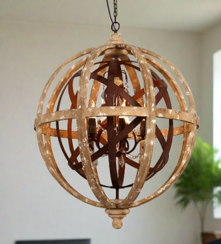 chandelier hanging near window