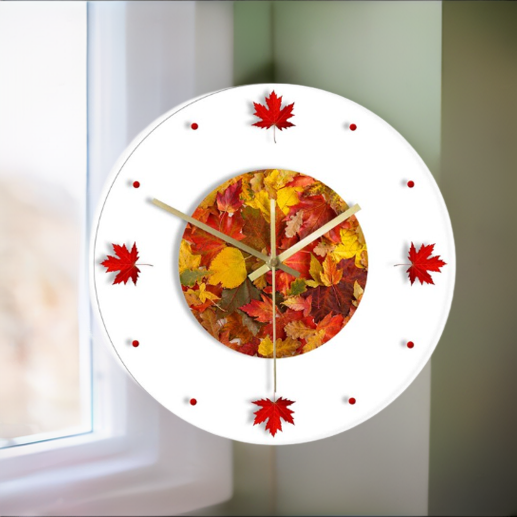 wall clock hanging near window
