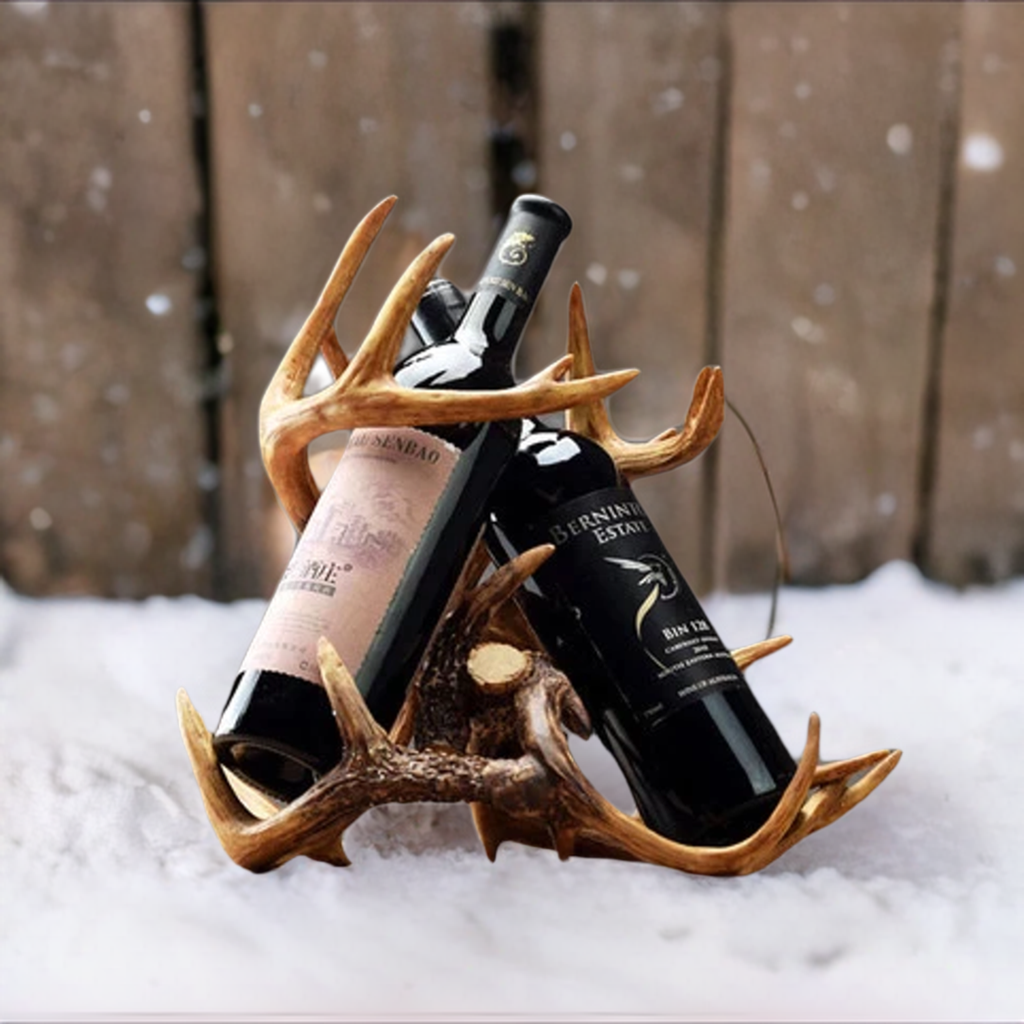 antler bottle holder outside