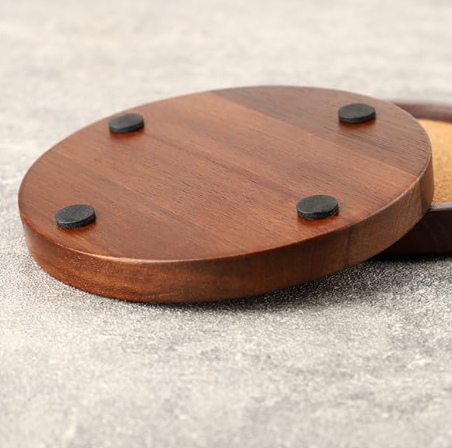 wood coasters-bottom padded