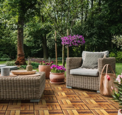 square tiles for diy patio
