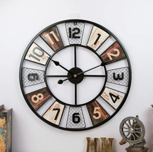 rustic statement clock