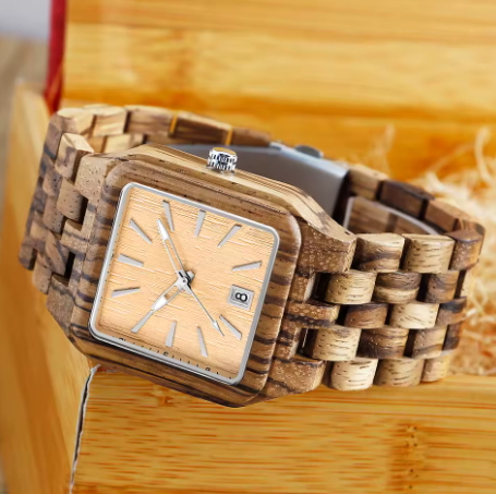 zebra wood watch