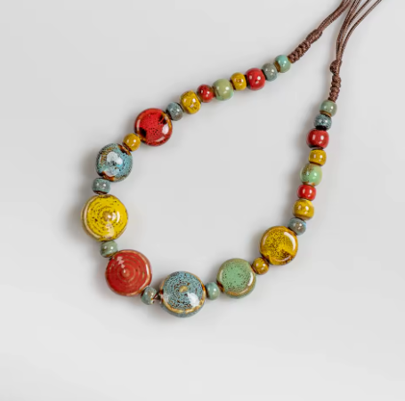 color stone necklace