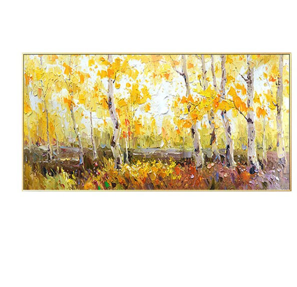 white birch canvas print