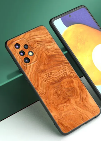 yew wood phone case