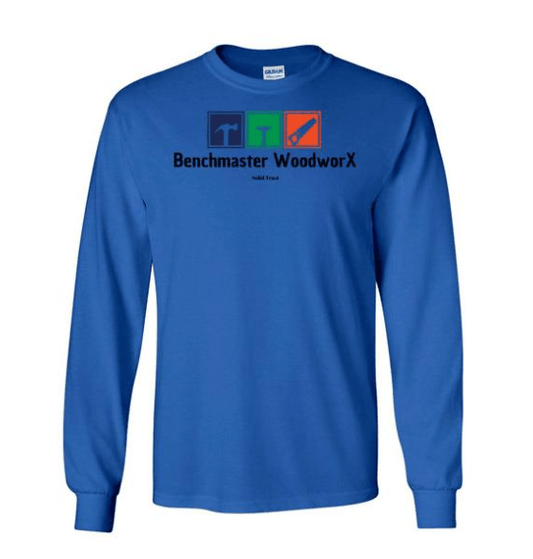blue long sleeve tee