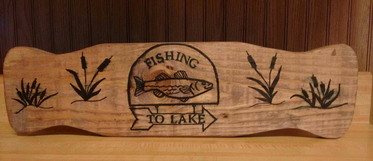 Fishing Wood Decor