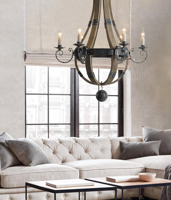 American vintage chandelier-hanging in LR