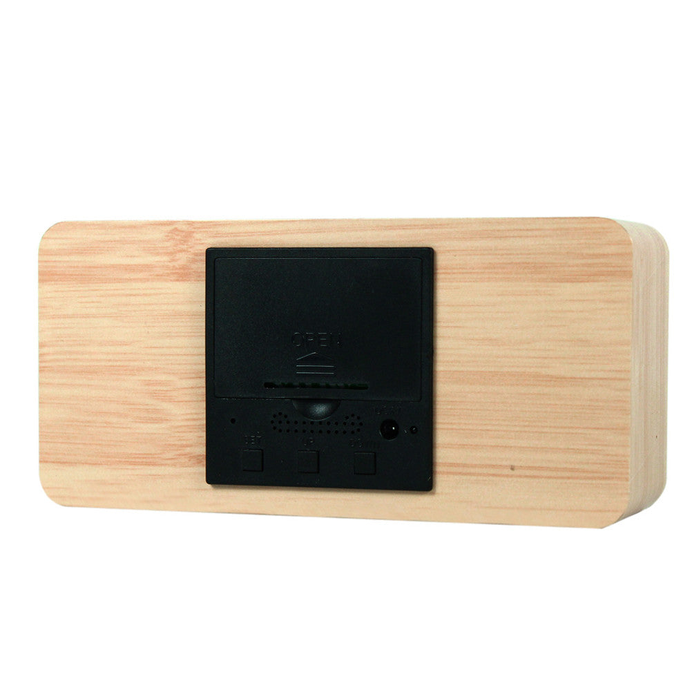 alarm clock and thermometer backside -battery location