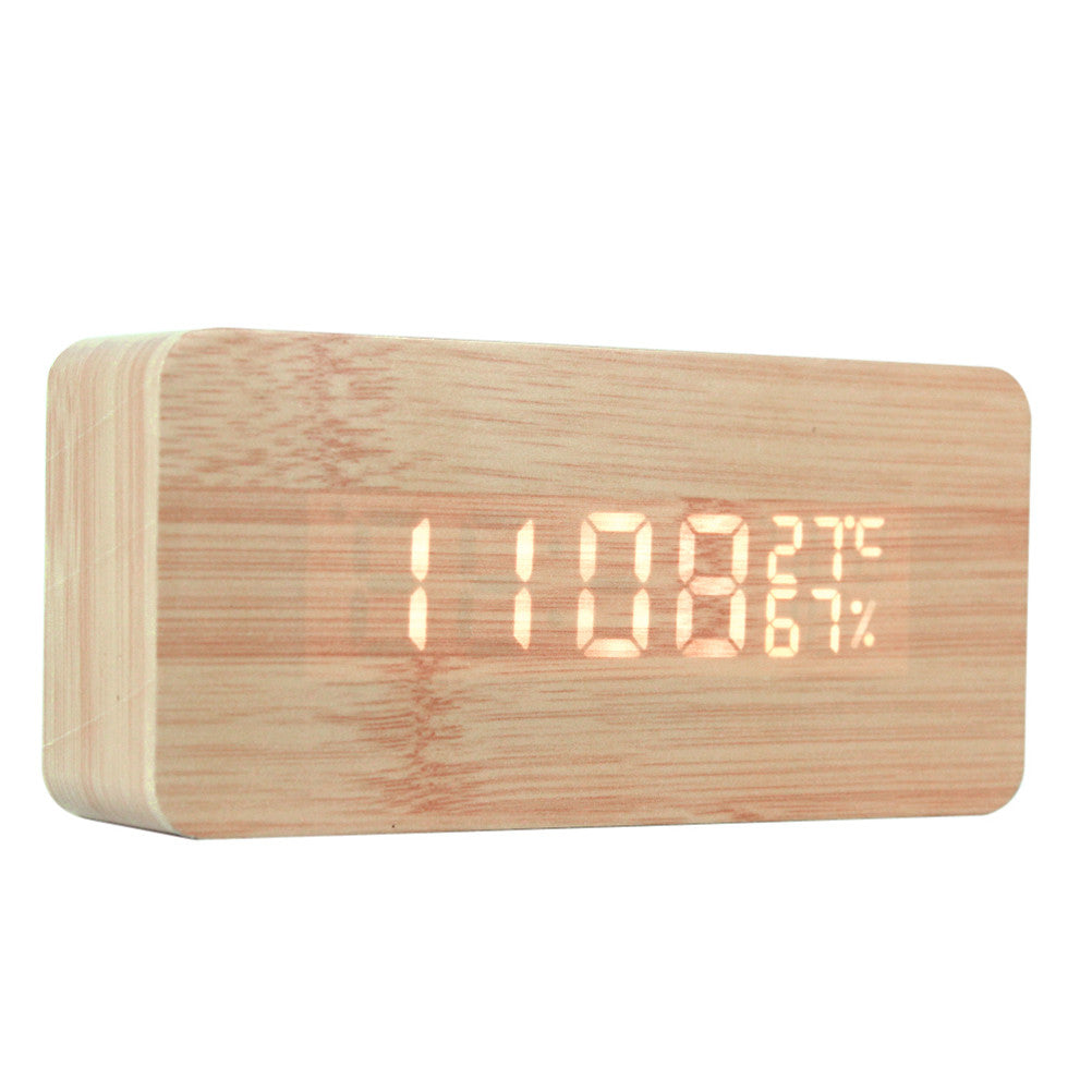 alarm clock and thermometer front view