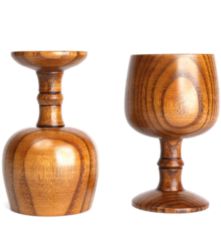wooden aperitif goblets