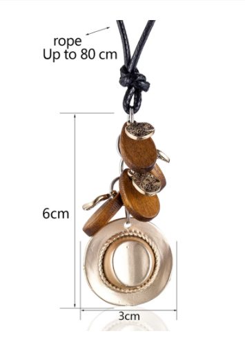 cowboy hat necklace measurements