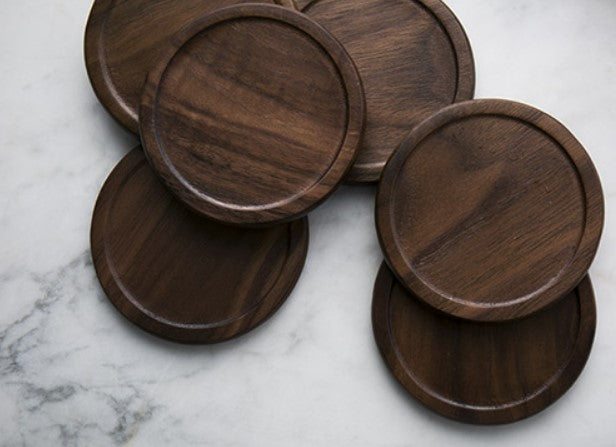 dark wood coasters