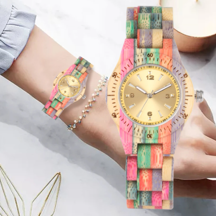 Fruity pebble watch being worn