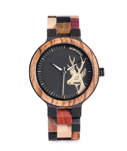 mens wood deer watch