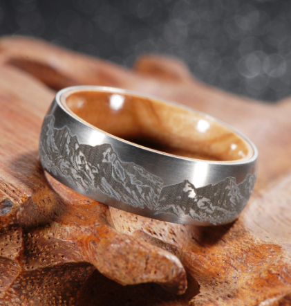 titanium ring-mountain scene