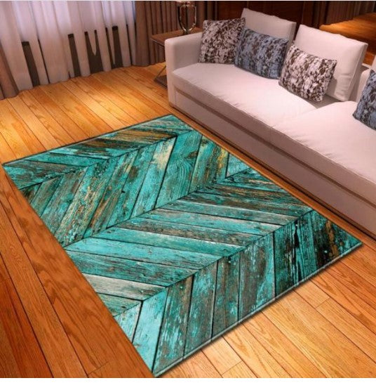 Wood Patterned Foam Rug