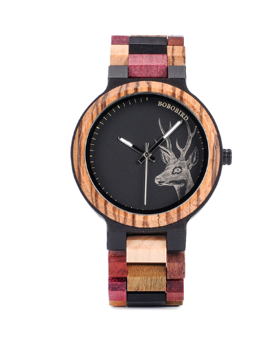 womens wood deer watch
