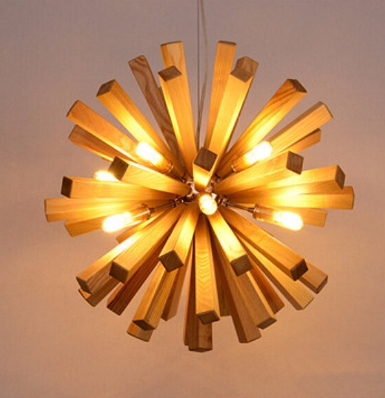 oak wood burst light lit up