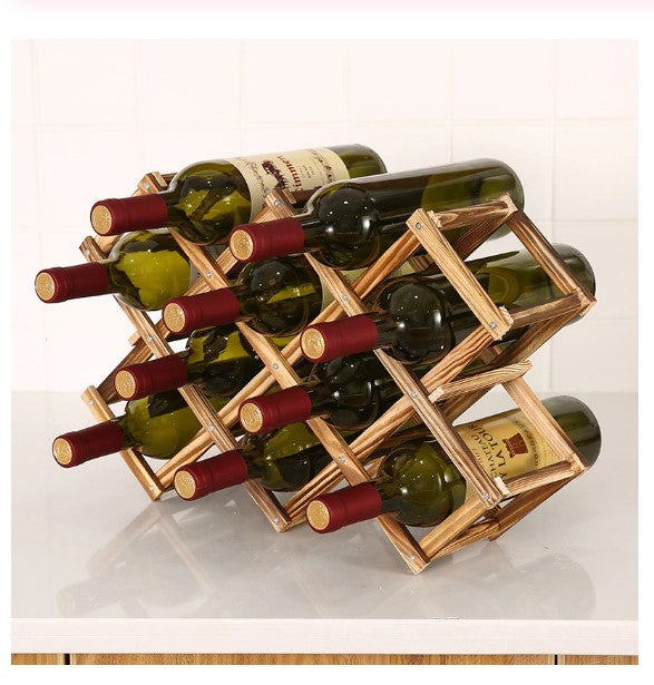 wooden wine rack