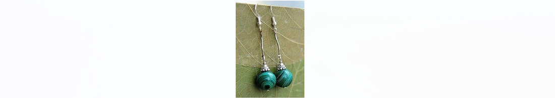 dangly green earrings