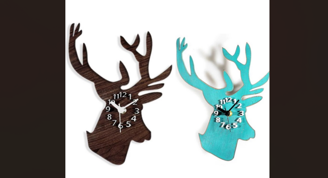 deer head clocks