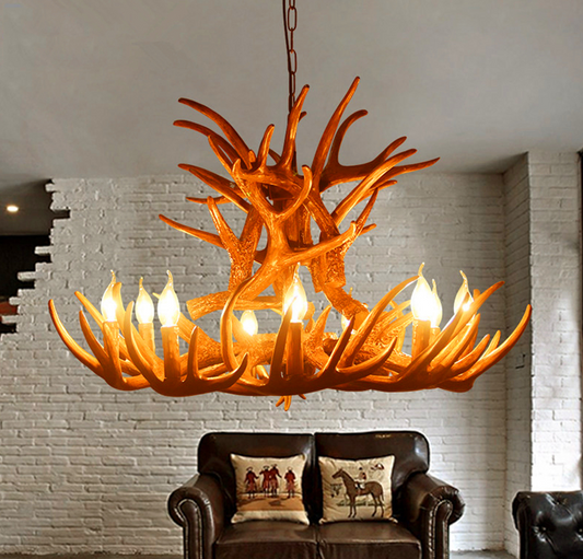 cozy antler chandelier