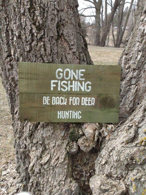 gone fishing sign