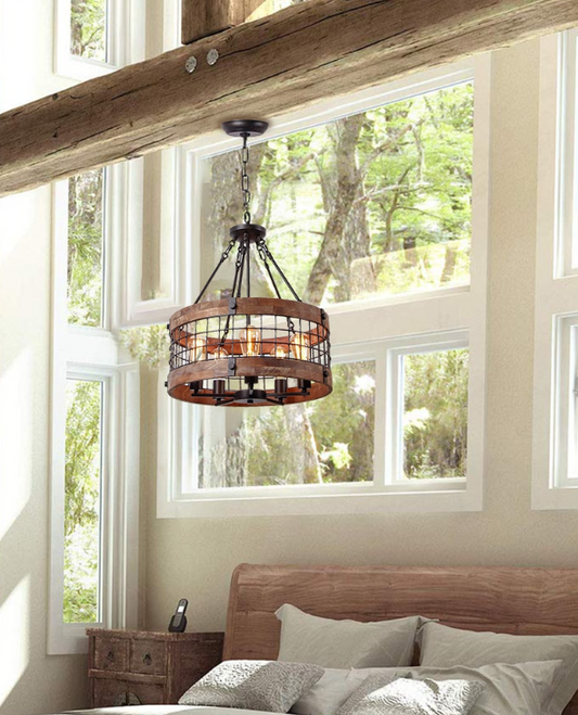 chandelier hanging in living room