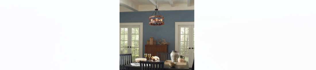 loft drop light over table