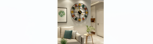 Statement clock in living room