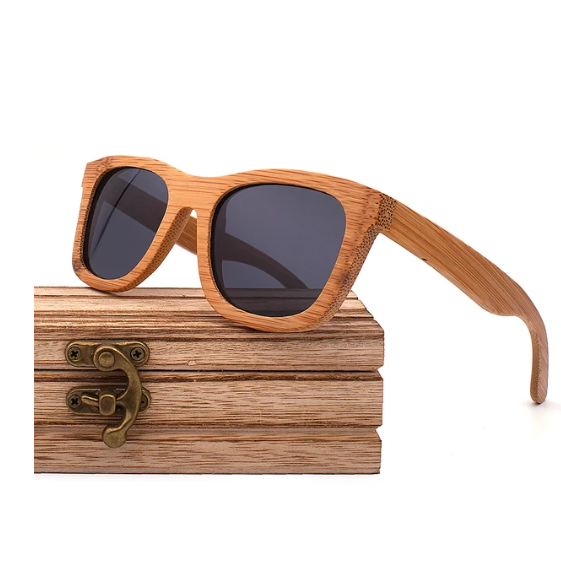 bamboo sunglasses-black lens