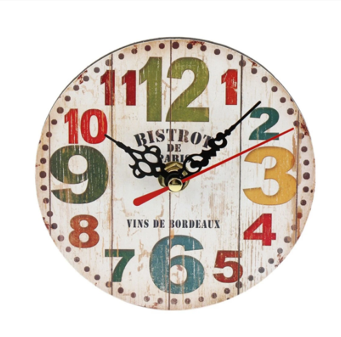 bistro wood clock