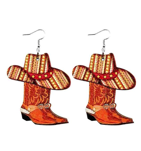 Cowboy Hat and Boots Earrings