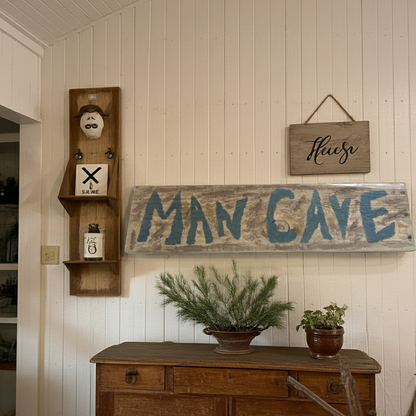 wooden mancave sign