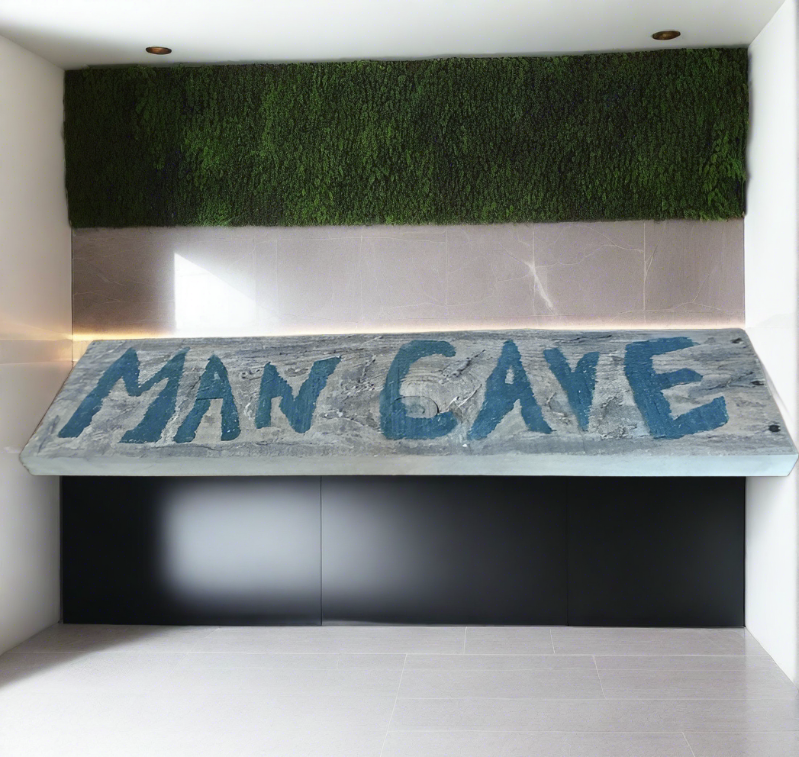 mancave sign in the garage