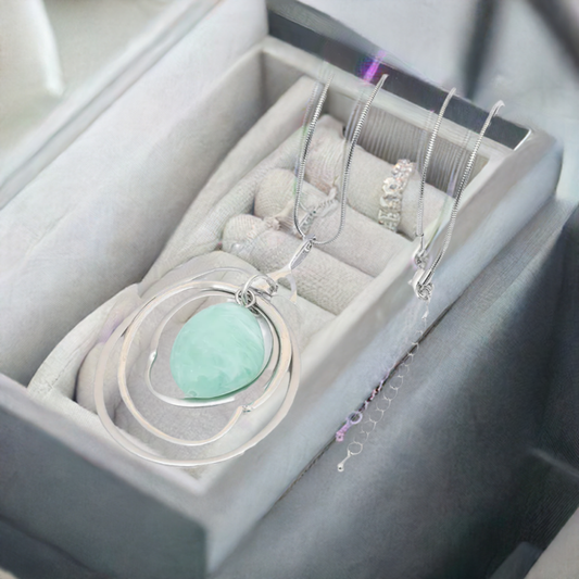 pretty necklace in jewelry box