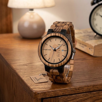 zebra wood watch