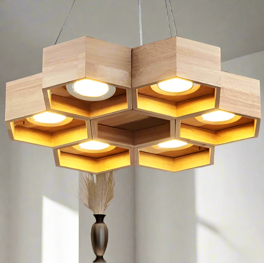 honey comb chandelier